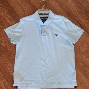 American Eagle Outfitters Baby Blue Polo Shirt